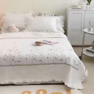 [Yongyw] Chăn hè Tencel thêu Hàn Quốc chăn điều hòa mát mẻ kích thước 1m5/1m8 (không bao gồm vỏ gối)