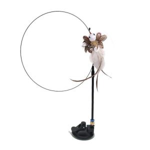 SHENEY For Kitten 1Pc Simulation Bird Free Hands With Bell Sucker Interactive Cat Supplies Cat Toy Wand Toy Cat Stick Toy