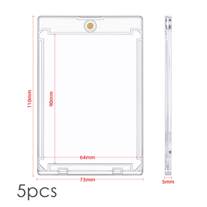 5pcs Clear Magnetic Card Holder 35PT Acrylic Photocard Case Game Card Magnet Protector Sleeves