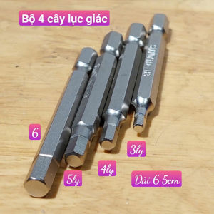 Vít Đầu Lục Giác Vuông Chân Lục Giác 6.35 hiệu Standa Mũi vít lục giác 6.5cm kích thước là H3 H4 H5 H6 chất lượng thép tốt chống toét đầu khi vặn Vặn các con ốc lục giác bằng máy khoan nhẹ nhành dễ dàng - Cửa Hàng Nam