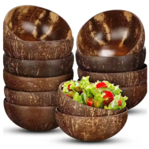 Coconut Shell Bowl Reusable Coconut Bowl Light Food Container Fruit Salad Milkshake Dessert Bowl