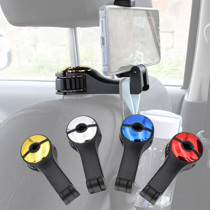 1PC Car Hooks Car Seat Back Hooks with Phone Holder For Bag