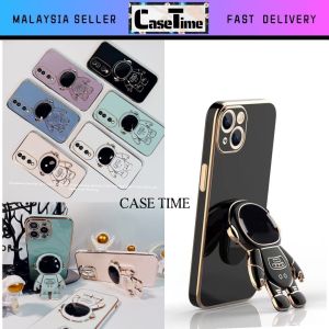 IPH 12 13 14 15 16 Plus Pro Max electroplated moonwalker stand soft case