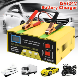 COD OTOHEROES Cas Charger Aki motor dan mobil 12v 24v otomatis super cepat kering basah 105AH MF 2B