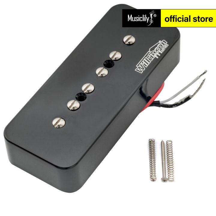 Micro P90 Position Manche Pour SG Epiphone Micro Manche Wilkinson Alnico 5 P90 Soapbar Pour Les Paul/SG - Noir - Aimant Alnico 5, 8.1K Micro électrique Aimant Alnico 5 8.1K