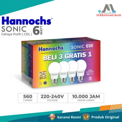 Hannochs Sonic Bohlam Lampu LED Multipack 4in1 18W 13W 10W 6W Cahaya Putih Terang - GARANSI RESMI