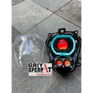 Lampu depan satria fu pertama thailand biled billed dobel laser