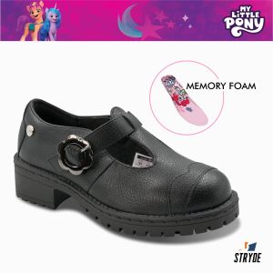 Hasbro My Little Pony Black School Shoes with Memory Foam for Kids Girls Brona