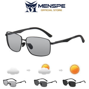 MENSPE Men Polarized Sunglasses Night Vision Sunglasses Color Change Retro Square Sunglasses UV400 Aluminum Magnesium Carbon Fiber Legs  Eyewear Ultra Light Anti Glare Glasses Outdoor Sports Driving Sunglasses