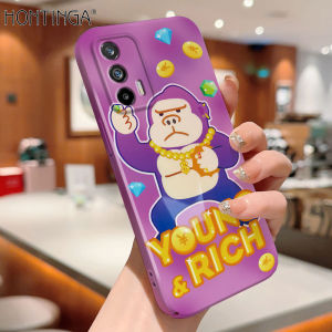 Hontinga เคสฟิล์มรวมทุกอย่างสำหรับ OPPO Reno 7 5G Reno4 Z Reno4Z 4Z 5G Realme GT 5G เคสภาพยนตร์เกาหลีเคสโทรศัพท์การ์ตูนกอริลลาด้านหลังเคสแข็งดีไซน์อุปกรณ์ป้องกันเลนส์เคสแข็งกล่องกันกระแทกคลุมทั้งหมดสำหรับเด็กผู้หญิง