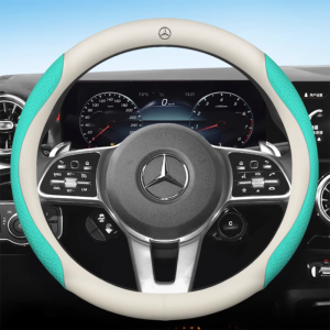 Car Steering Wheel Cover Carbon Fiber White Breathable Anti Slip Leather For Mercedes Benz AMG W204 W213 W212 W211 W176 W246 W245 W205 W216 W166 W222 W221 Car Interior Accessories