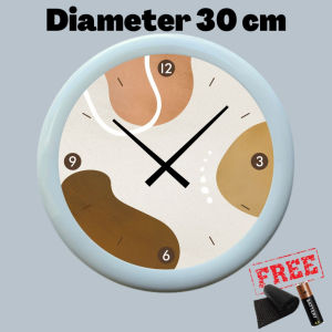 Jam Dinding SDOLCINATO Series Diameter Besar 30cm Unik Estetik Sweep Silent Movement