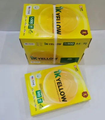 IK Yellow A4 paper 70gsm 500sheets (5reams/box)