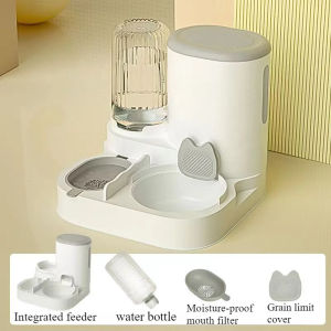 Cat bowl automatic feeder for cats dogs pets water dispensers integrated cat bowl cat food basin dogs eating drinking wa