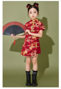 Set bộ quần áo phong cách Trung Hoa cho bé trai bé gái dự tiệc diện lễ tế trung thu từ 100-180 hàng Quảng Châu