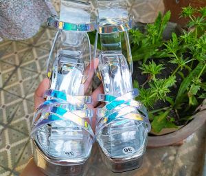 [HCM]Giày đúp cao gót nữ quai trong đế trong sang trọng kết hợp dạ hội áo dài dự tiệc cực sang cao 13cm