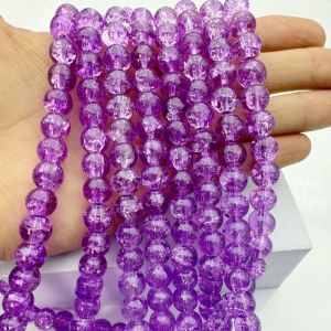 DIY - Hạt đá giả tuyết nhiều màu sắc có lỗ (8mm) tự làm bằng hạt cườm phụ kiện trang sức bán sỉ - A22