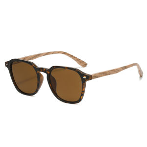 JN IMPRESSION Cross-border new light imitation wood grain fashion sunglasses exquisite quality spring hinge wood grain series glasses