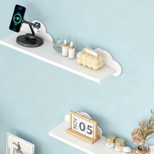 Quivlox Cloud Wall Mounted Shelf Display Rack Storage Organizer Living Room TV Decor Cartoon Figure Stand Rak Hiasan