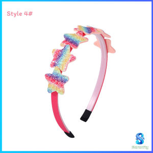 Serenity ที่คาดผมเด็ก น่ารัก มีกลิตเตอร์ สีสันสดใสหัวใจ Hair band