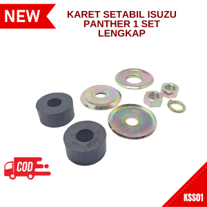 Karet Setabil Bantalan Karet Stabil 1 Set Isuzu Panther Lengkap 1 Paket Karet Rubber Karet Stabilizer Stabile Stabiliser Bahan Karet Warna Hitam settt