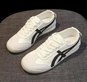 Retro gray-green color matching low-top casual sneakers Japanese retro contrast color lace-up sneakers light gray-green contrast color literary white shoes