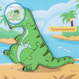 Đồ Chơi Trẻ Em Đồ Chơi Gỗ Xếp Hình Khủng Long 3D Cho Bé Từ 1 Tuổi Trở Lên Nhiều Màu Sắc Giúp Bé Phát Triển Tư Duy