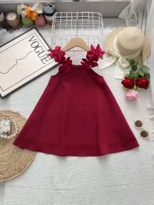 Bear Leader 2-7 Years 3D Flower Birthday Wedding Princess Dress Korean Version Sling Party Clothes Summer Girls Casual Outwear2026