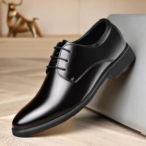 Office Leather Shoes For Men Business Formal Dress Shoes British Black Mens Casual Leather Shoes