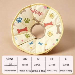 Soft Adjustable Elizabethan Pet Protective Collar Anti-Bite Healing Aid for Cat Dog