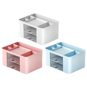Bàn đa năng lưu trữ hộp tổ chức với 2 ngăn kéo và 5 ngăn bàn Bút tổ chức cho phụ kiện văn phòng
