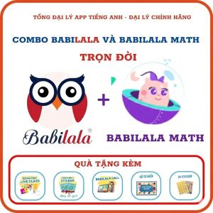 COMBO Babilala và Babi Math Trọn Đời ( Tiếng anh cho bé từ 3-8 Tuổi)