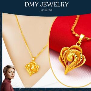 DMY Jewelry Gold 916 Original Malaysia/Rantai Leher Perempuan Korean Style/ Four-Piece Suit