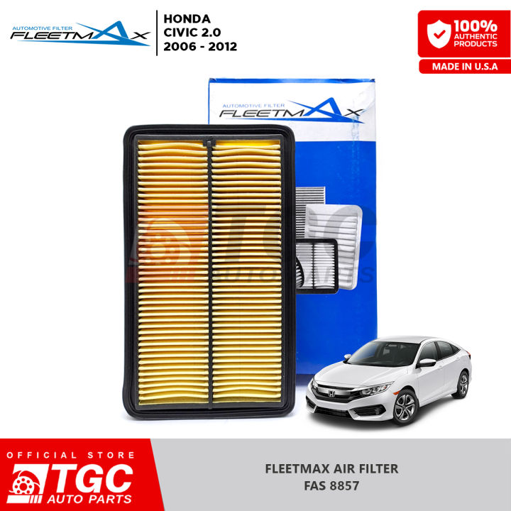 Fleetmax Air Filter / Air Cleaner HONDA CIVIC 2.0 2006 2012 FAS 8857