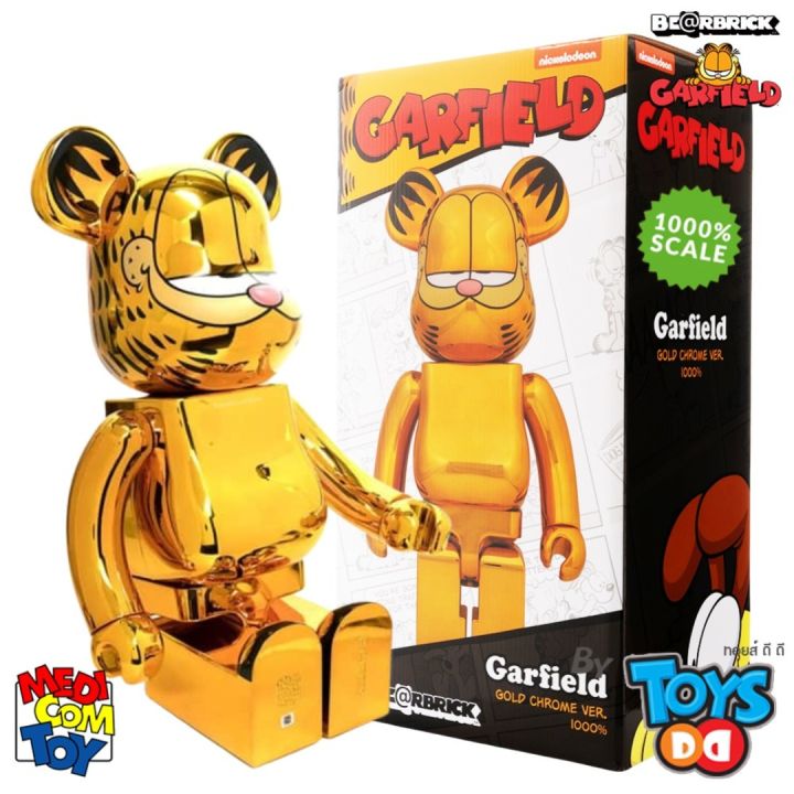 BE@RBRICK GARFIELD GOLD CHROME Ver.1000％ Bearbrick Garfield 1000% Gold Chrome Ver. - US
