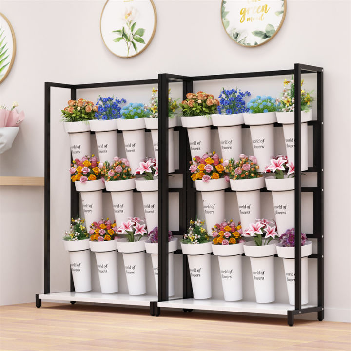 Tieyi flower shop multi-layer bouquet display rack ultra-narrow flower ...