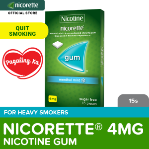 Nicorette Menthol Mint Gum 4mg 15s : for heavy smokers quit smoking