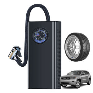 Vktech Portable wireless air pump for cars with handheld operation and digital pressure display for easy use