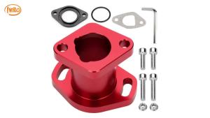 FVRITO Performance Racing Intake Inlet Manifold Compatible with Predator 212cc Coleman CT200U BT200X GX160 GX200 6.5HP OHV Chinese 196cc Clone EnginesBike Go Kart Red