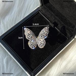 [COD] Millennium Zircon bướm Vòng đá quý đá mở phóng đại Lớn Knuckle Nhẫn