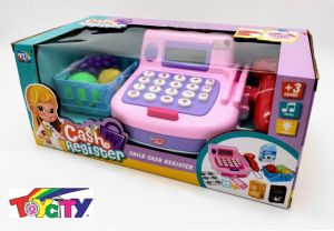 CHILDRENS PLAYING MULTIFUNCTION CASH REGISTER WITH CALCULATOR AND SCANNING FOR KIDS GIRLS AND BOYS
