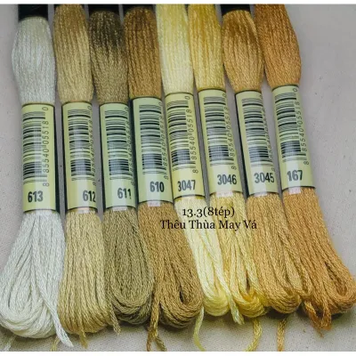 [AIRO TONE CAM VÀNG ] chỉ thêu cotton airo theo tone