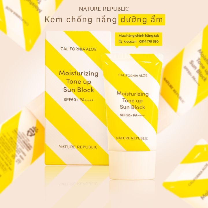 Kem Chống Nắng Moisturizing Tone Up Sun Block SPF50+PA++++Nature Republic