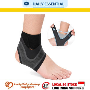 【DAILY ESSENTIAL】 Compression Ankle Support Sleeve / Breathable Lightweight Sports Ankle Brace / 1 Pair 2pcs
