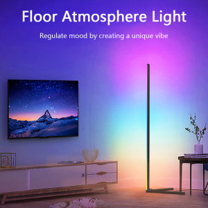 [Beautifulhome] Modern RGB Remote LED Corner Floor Lamp Colorful Indoor Atmosphere Lights