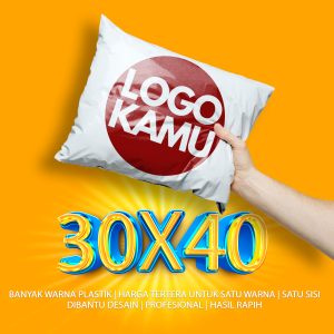 PLASTIK POLYMAILER AMPLOP CUSTOM LOGO 30X40 DESAIN