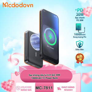 Sạc Dự Phòng Không Dây Từ Tính Mcdodo MC-7811 Qi2 30W 10000mAh – Power Bank 1 Cổng Type-C