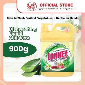 [Bundle of 3] LONKEY Dishwashing Liquid Fruits Vegetables Wash 900g / 900ml -  Food Safe / Anti Bacterial / PH Balance
