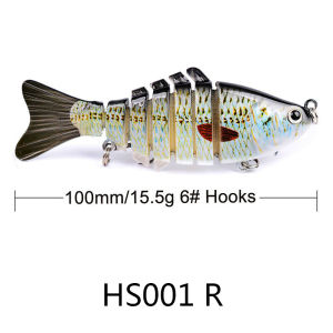 PROBEROS 1pcs Sinking Fishing Lure Casting 15.5g 10cm Crankbait Multi Jointed Swimbait Bionic 3D Eyes Fake Fish Hard Baits Carp Bass Fishing Tackle
