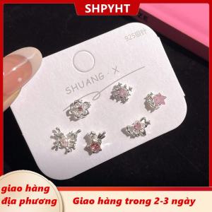 [COD] SHPYHT Giao hàng địa phương 6Pcs Thời Trang Ngọt Ngào Tim Stud Bông Tai Cho Phụ Nữ Cô Gái Cá Tính Thời Trang Khí Bông Tai Đồ Trang Sức Phụ Kiện Quà Tặng